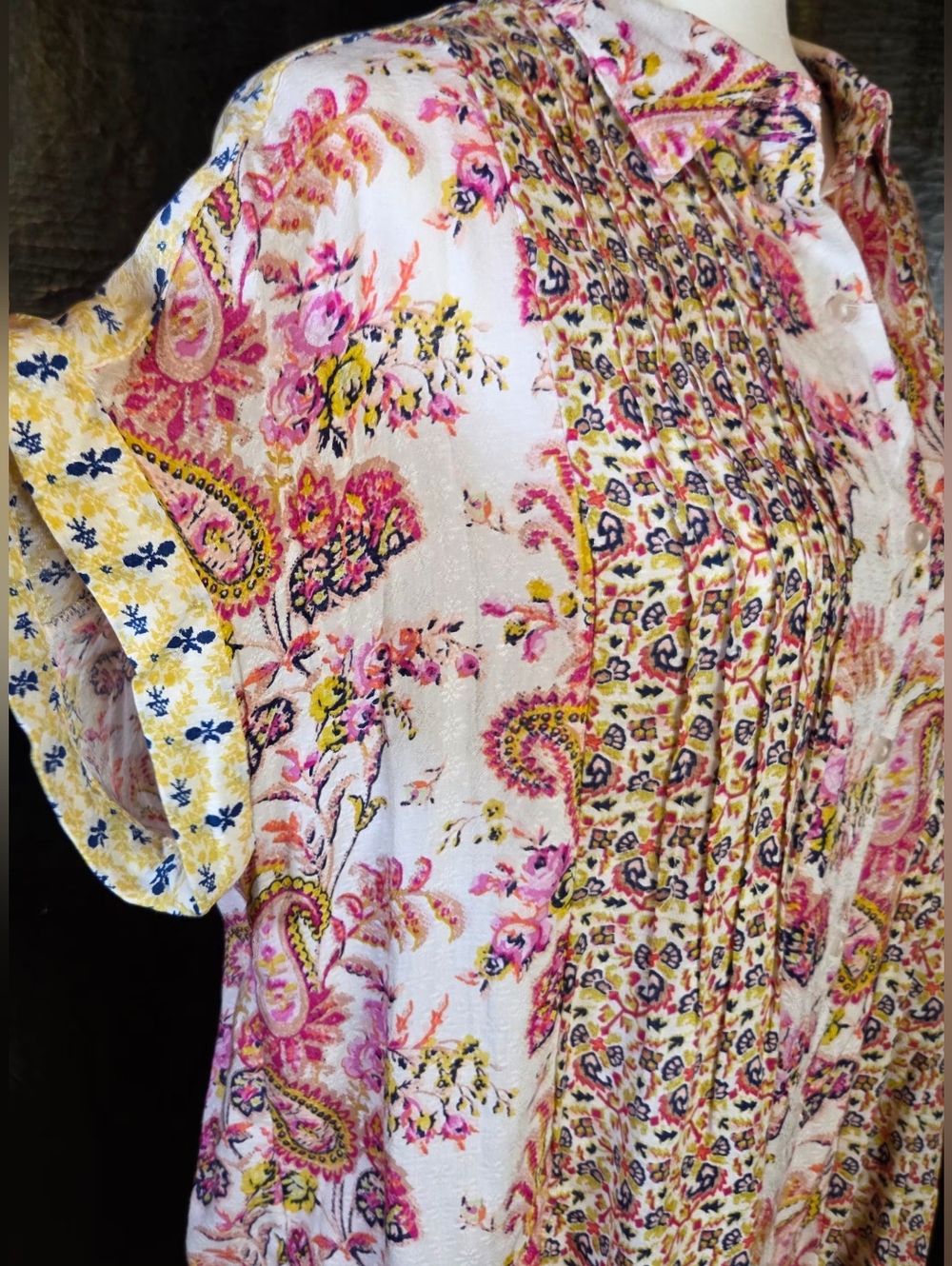 Jane & Delancey Floral Paisley Button-Up Blouse - NWOT - Size Medium - Picture 7 of 12